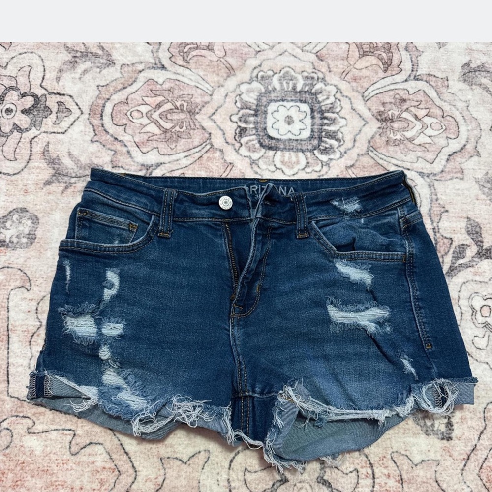 Arizona Jean Company Blue Distressed Jean Shorts
